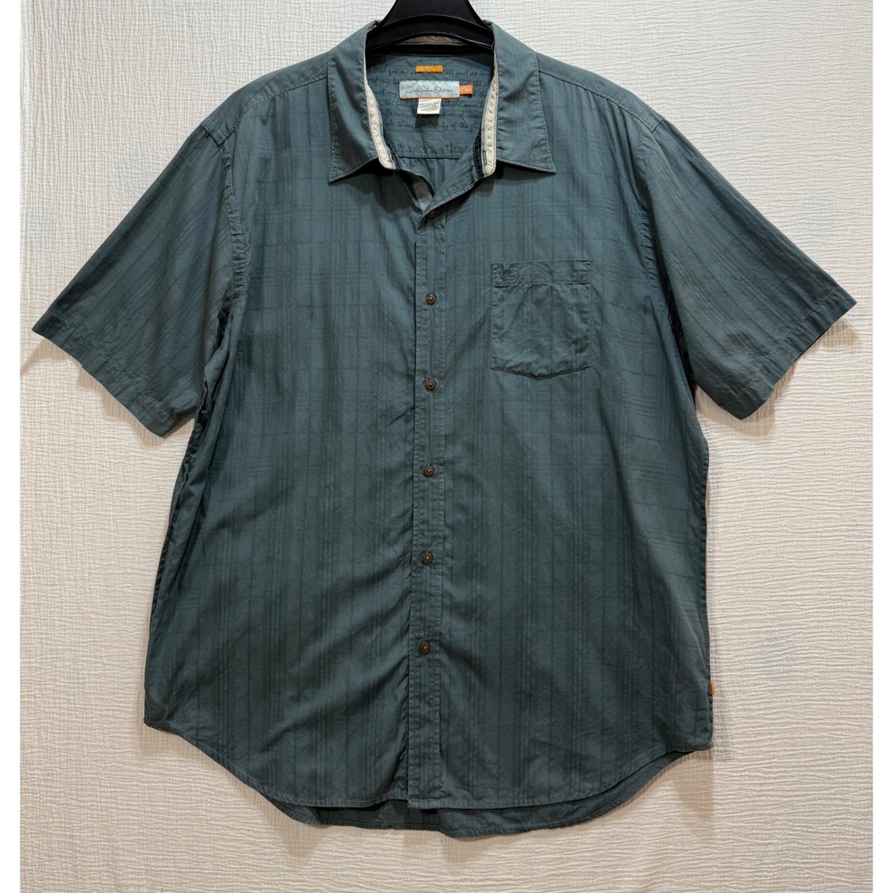 Quiksilver Edition‎ Mens Regular Fit Short Sleeve Button Up Shirt Blue Plaid XXL